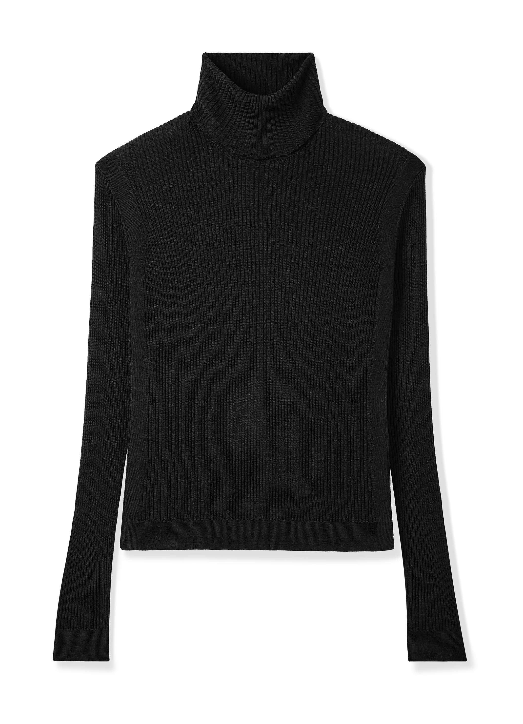 Silk and Wool Turtleneck Sweater | St. John Knits