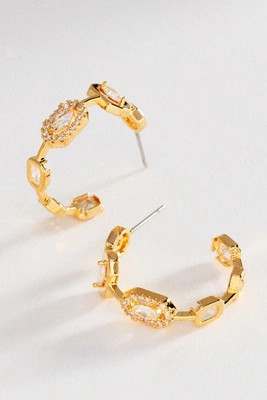 Mixed Crystal Mini Hoop Earrings | Anthropologie (US)