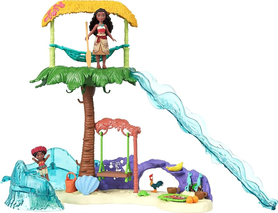 Mattel Disney Moana 2 Toys, Moana’s Island Adventure Playset with Moana & Simea Small Dolls, 2 ... | Amazon (US)