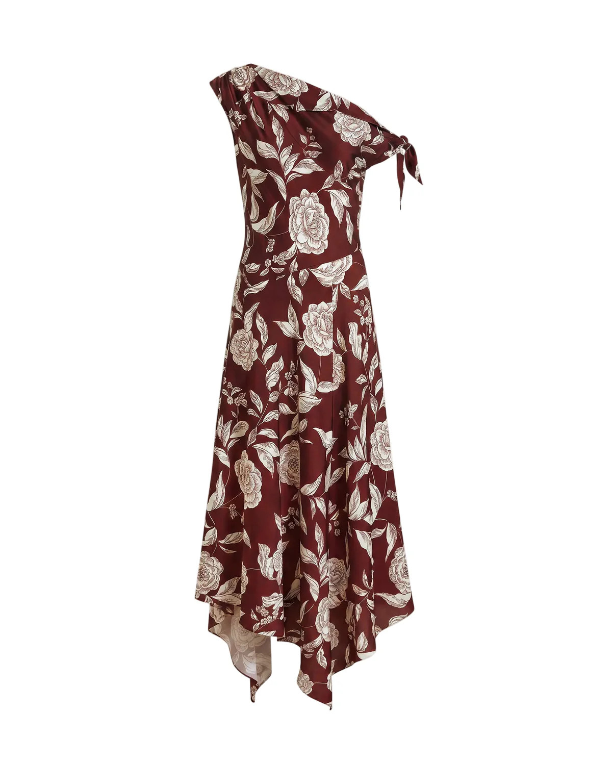Loretta Dress in Deep Redwood Multi | Over The Moon
