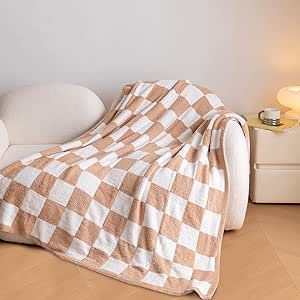 MH MYLUNE HOME Ultra-Soft Checkered Blanket Microfiber Checkerboard Blanket Reversible, Plaid Coz... | Amazon (US)