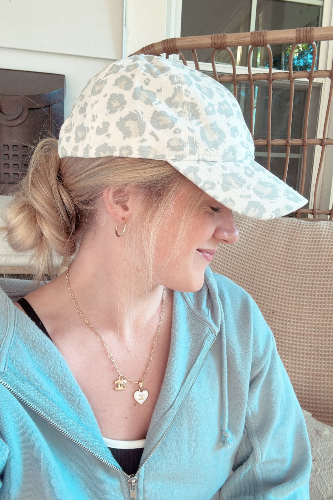 Walmart always has the cutest ball caps. My necklace is from DHgate😍