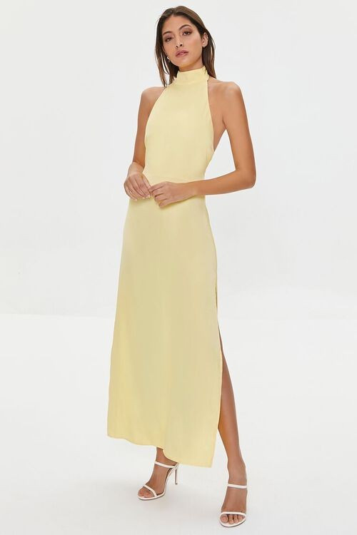Leg-Slit Halter Maxi Dress | Forever 21 (US)