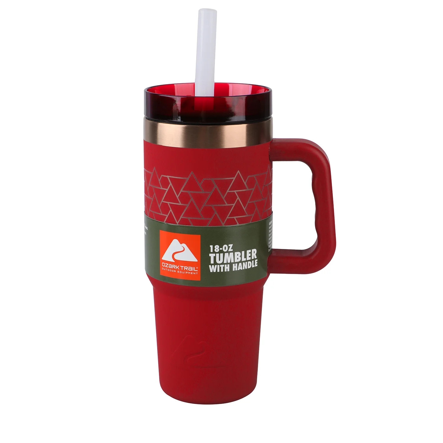 Ozark Trail 18 oz Insulated Stainless Steel Tumbler With Handle,Red Mark | Walmart (US)