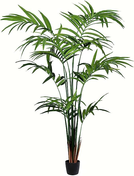 Vickerman Everyday 8' Tall Artificial Potted Kentia Palm Tree - Lifelike Home or Office Decor - P... | Amazon (US)
