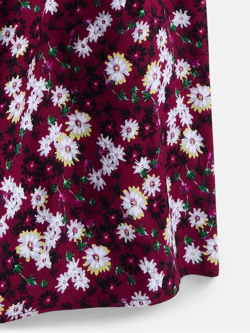 Weekend Academy Girls Square Neck Dress with Puff Sleeves, Sizes 4-18 | Walmart (US)