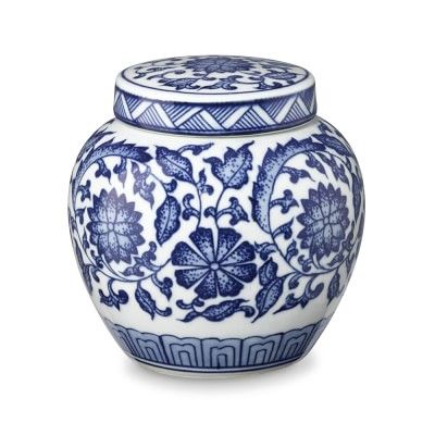Garden Floral Petite Ginger Jar, White & Blue | Williams-Sonoma