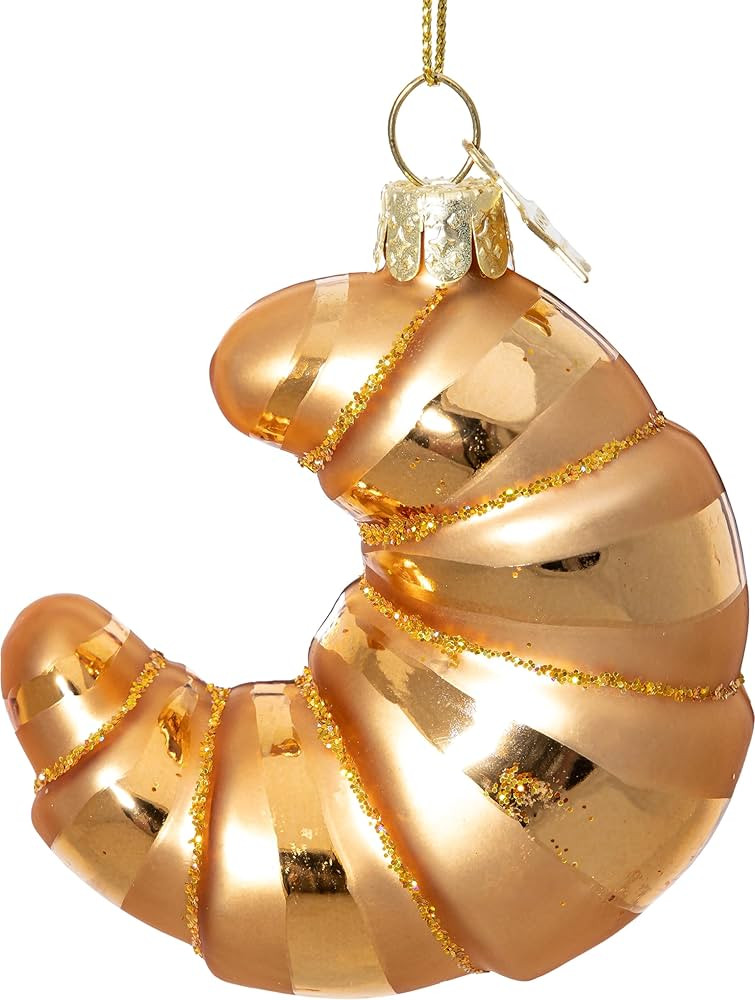 SIKORA BS537 Croissant Christbaumschmuck Glas Ornament Weihnachtsbaum Anhänger | Amazon (DE)