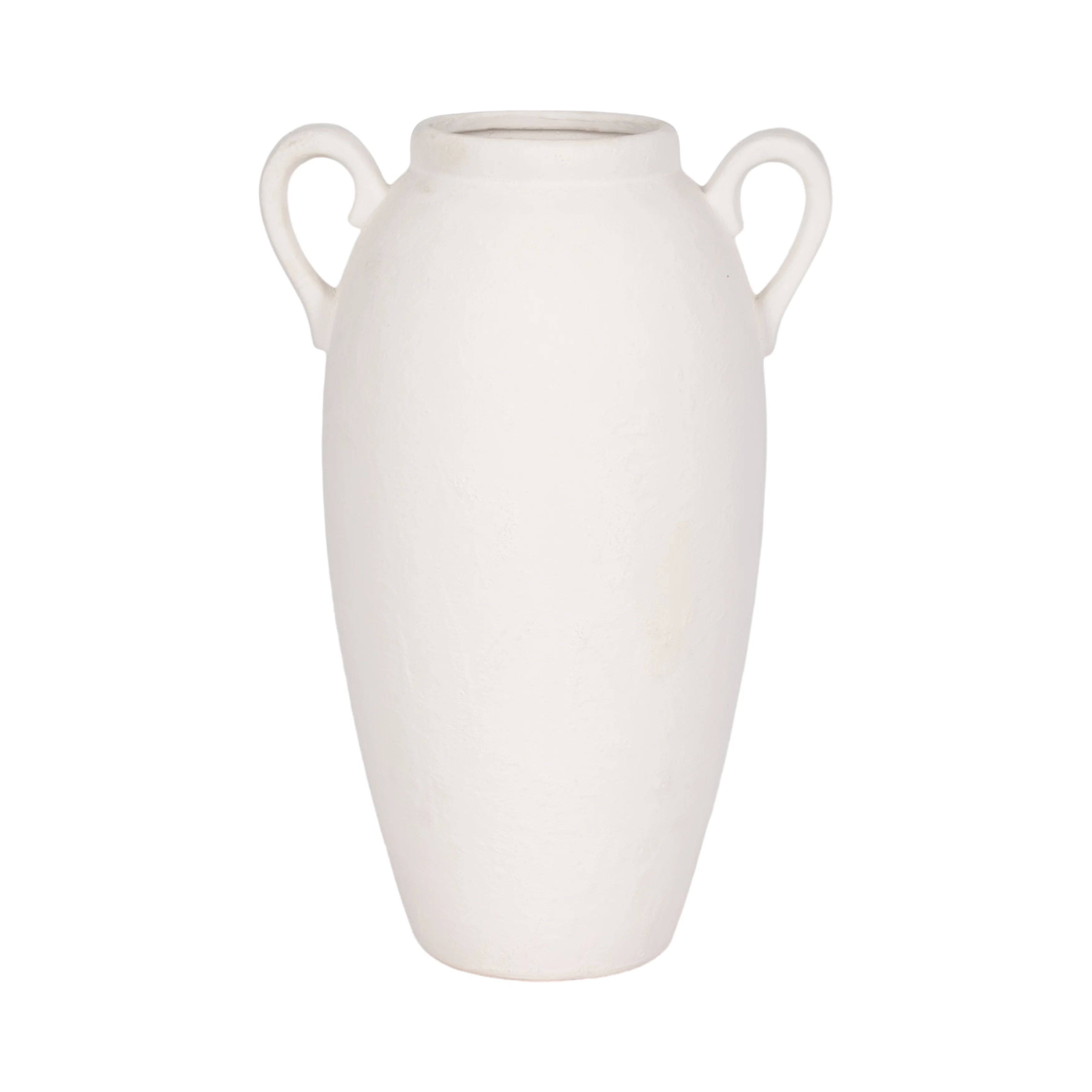 Birch Lane™ Neutral Stoneware White Textured Amphora Jug with Handles Vase & Reviews | Wayfair | Wayfair North America