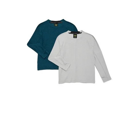 Athletic Works Boys ButterCore Tee with Long Sleeves, 2-Pack, Sizes 4-18 | Walmart (US)