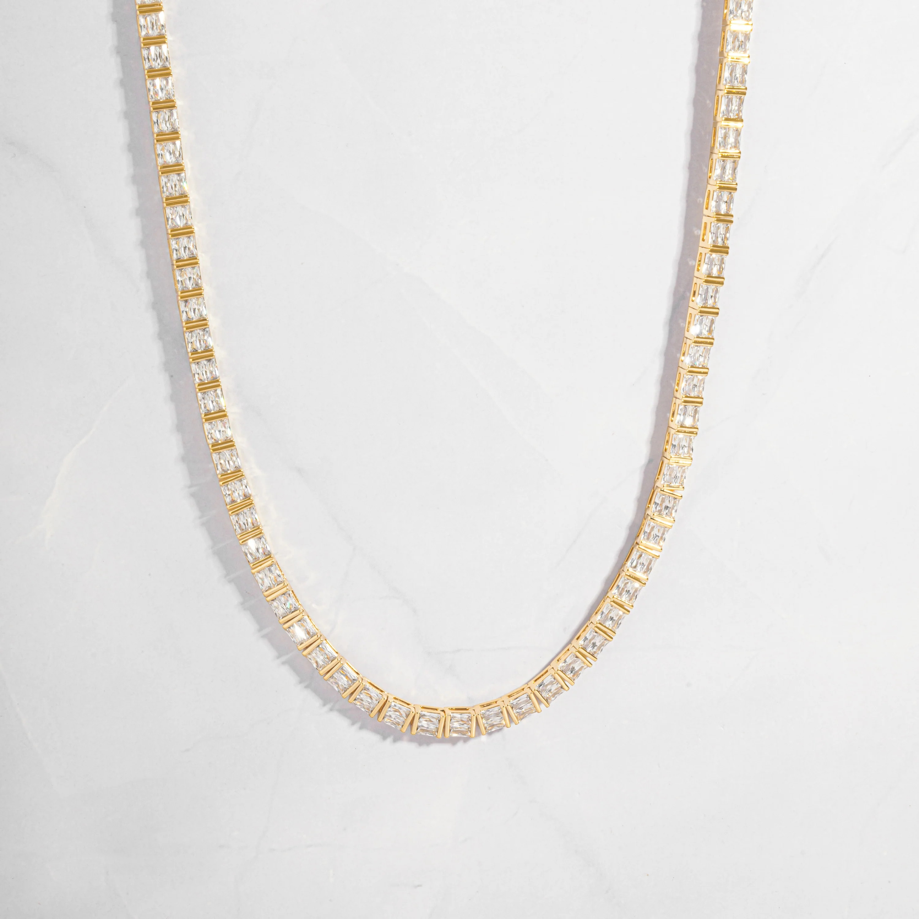 Baguette Tennis Necklace | Sami Jewels | Sami Jewels