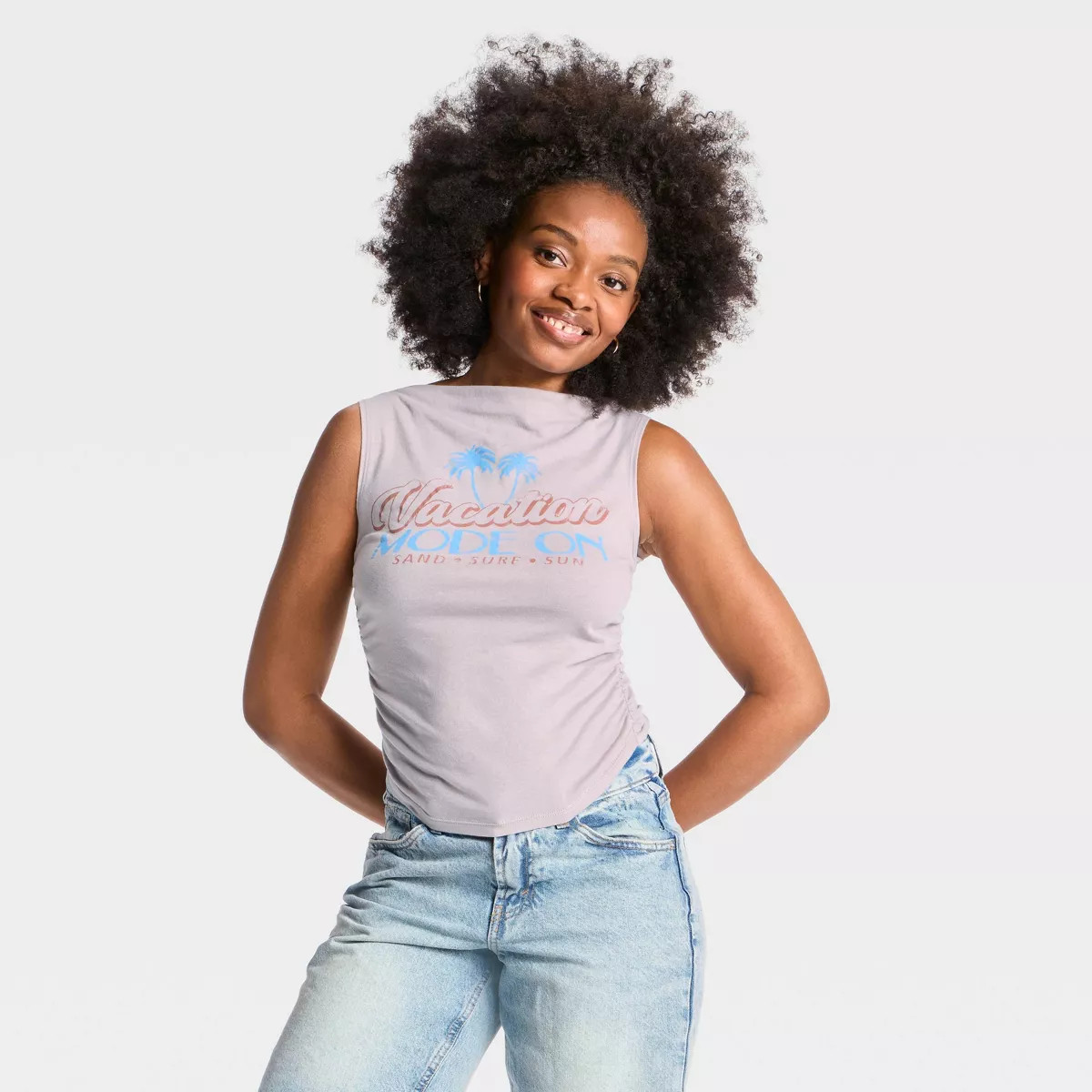 Women's Ruched Graphic Tank Top - Wild Fable™ | Target