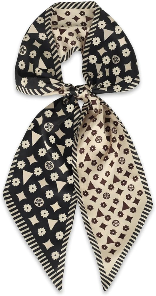 59" Mulberry Silk Like Head Scarf Women's Fashion Square Neck Satin Scarfs for Bag Hair Scarves G... | Amazon (US)