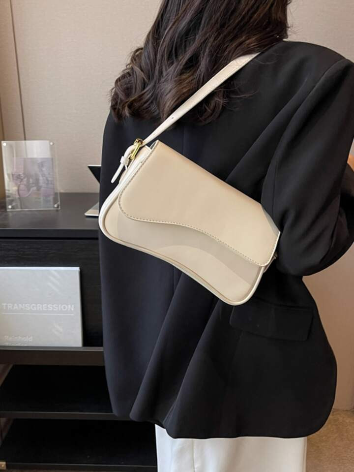 Lightweight,Business Casual Irregular Flap Bag PU For Daily Life For Teen Girls Women College Stu... | SHEIN