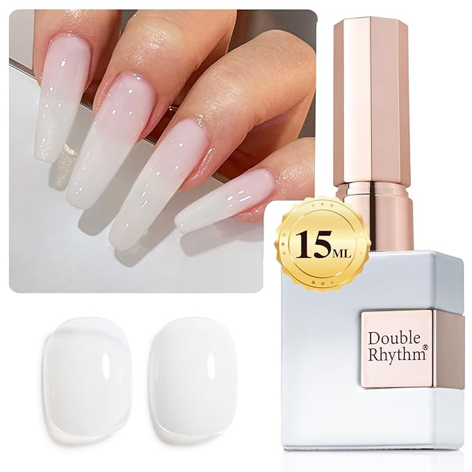 Double Rhythm Translucent Gel Polish Sheer Neutral Natural Light Milky Same Color Same Bottle 15M... | Amazon (US)
