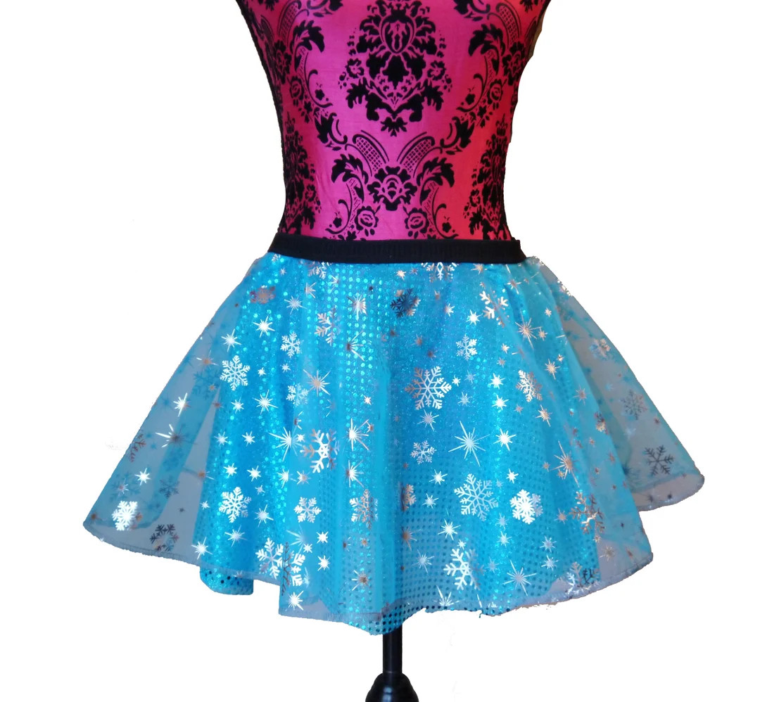 Elsa Running Skirt Running Skirt Sparkle Blue Running Skirt - Etsy | Etsy (US)