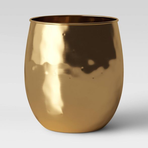 9.6" x 9.6" Metal Planter Vase Gold - Threshold™ | Target