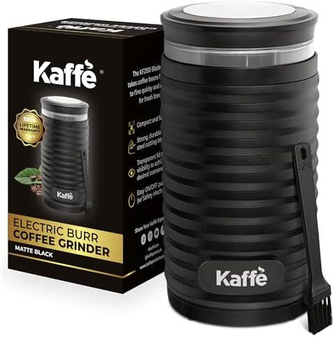Kaffe Electric Coffee Bean Grinder w/Cleaning Brush - Easy On/Off - Perfect for Espresso, Herbs, ... | Amazon (US)