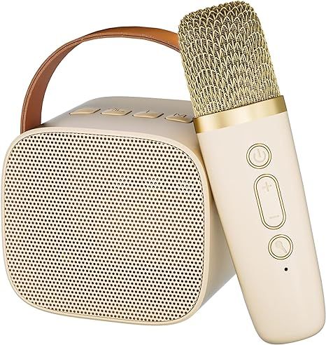 Kingci Mini Karaoke Machine, Portable Bluetooth Karaoke Speaker with Wireless Mic for Kids Adults... | Amazon (US)