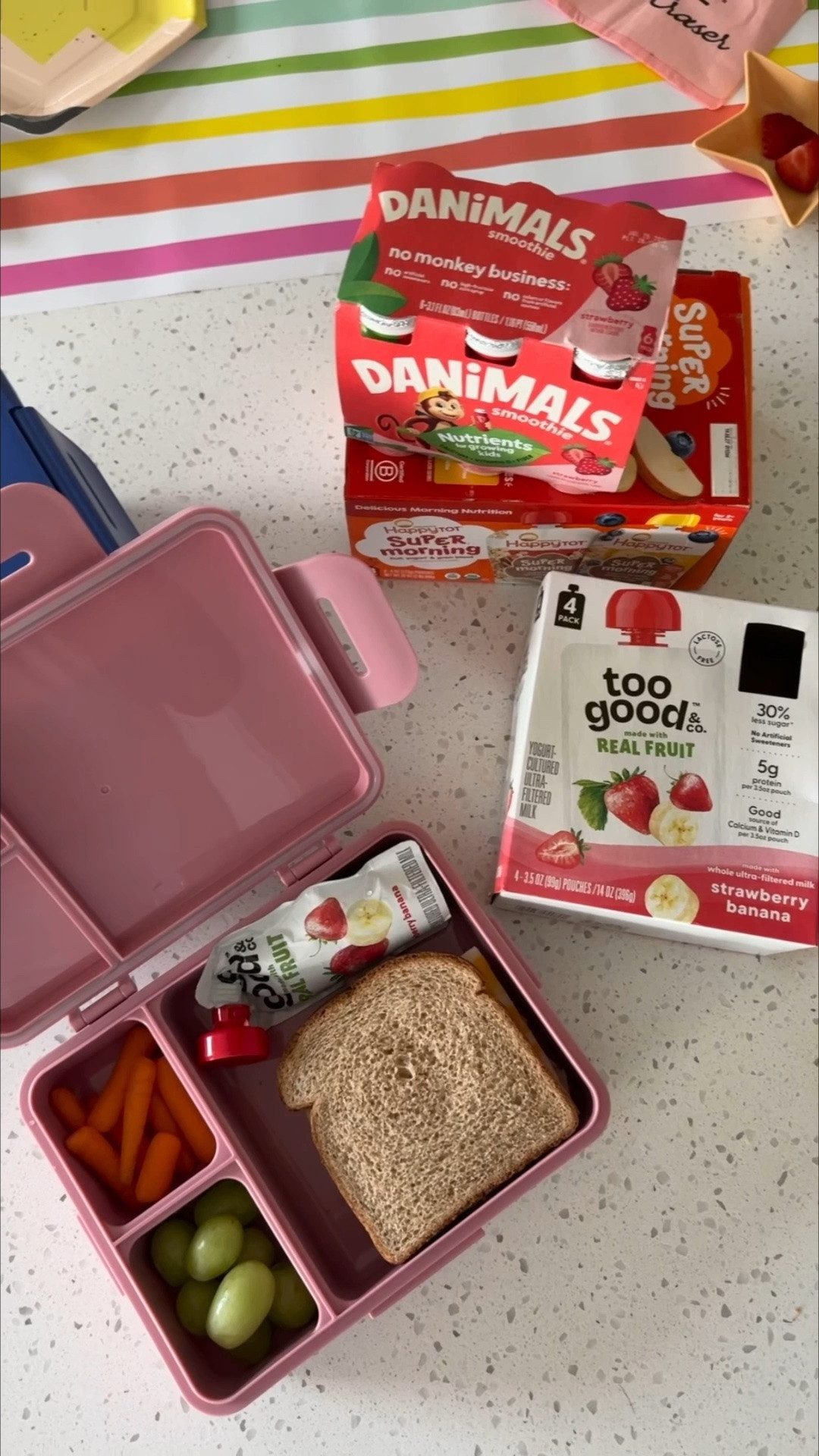 #ad Memory maker reporting for duty! Between decorating, packing lunches, and making sure everyone has a breakfast they'll actually eat, back-to-school mornings can be a little chaotic. Thankfully each of my kiddos has their favorite, from @danimals Smoothies for Kason, to @toogoodandco Pouches for Elodie, and @happyfamilyorganics Happy Tot pouches for Kellan. I love having these stocked up to make my mornings a little easier!
And because shopping for three growing kids adds up quickly, I'm all about finding a good deal! Right now at Target, you can get $5 when you spend $10or more on qualifying Danone products. 🙌 It's the perfect time to stock up for breakfasts, lunchboxes, after-school snacks, and all of those "Mom, I'm hungry!" moments.
You can find all of our favorites in-store or online at Target!
@Target @Danimals #TargetPartner #TargetFinds
*Visit ReturnToRoutine.com for Terms. Open to 18+ U.S. residents, void in LA, MN, ND, NJ, and NV. WHILE SUPPLIES LAST. Exclusions and limits apply.

#LTKdayinmylife #LTKmomlife #LTKKids