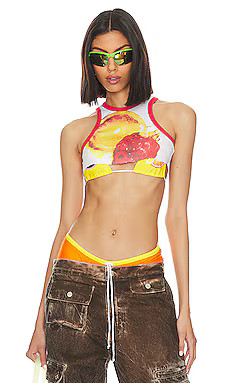 Jaded London Pomelo Ultra Crop Tank Top in Fruit Print from Revolve.com | Revolve Clothing (Global)