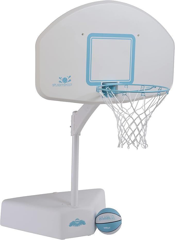 Dunn-Rite Splash & Shoot Outdoor Adjustable Height Swimming Pool Basketball Hoop w/ Ball, Base, &... | Amazon (US)