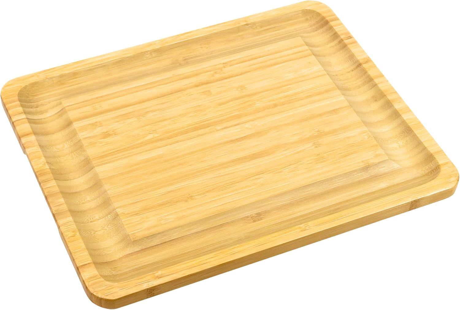 Bamboo Cheese Board and Charcuterie Boards/Serving Tray with Built-in Compartments and Juice Groo... | Amazon (US)