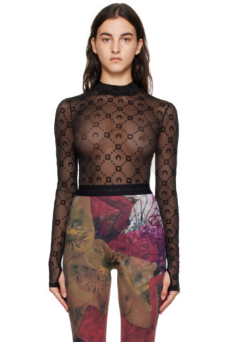 Black Moonogram Turtleneck | SSENSE