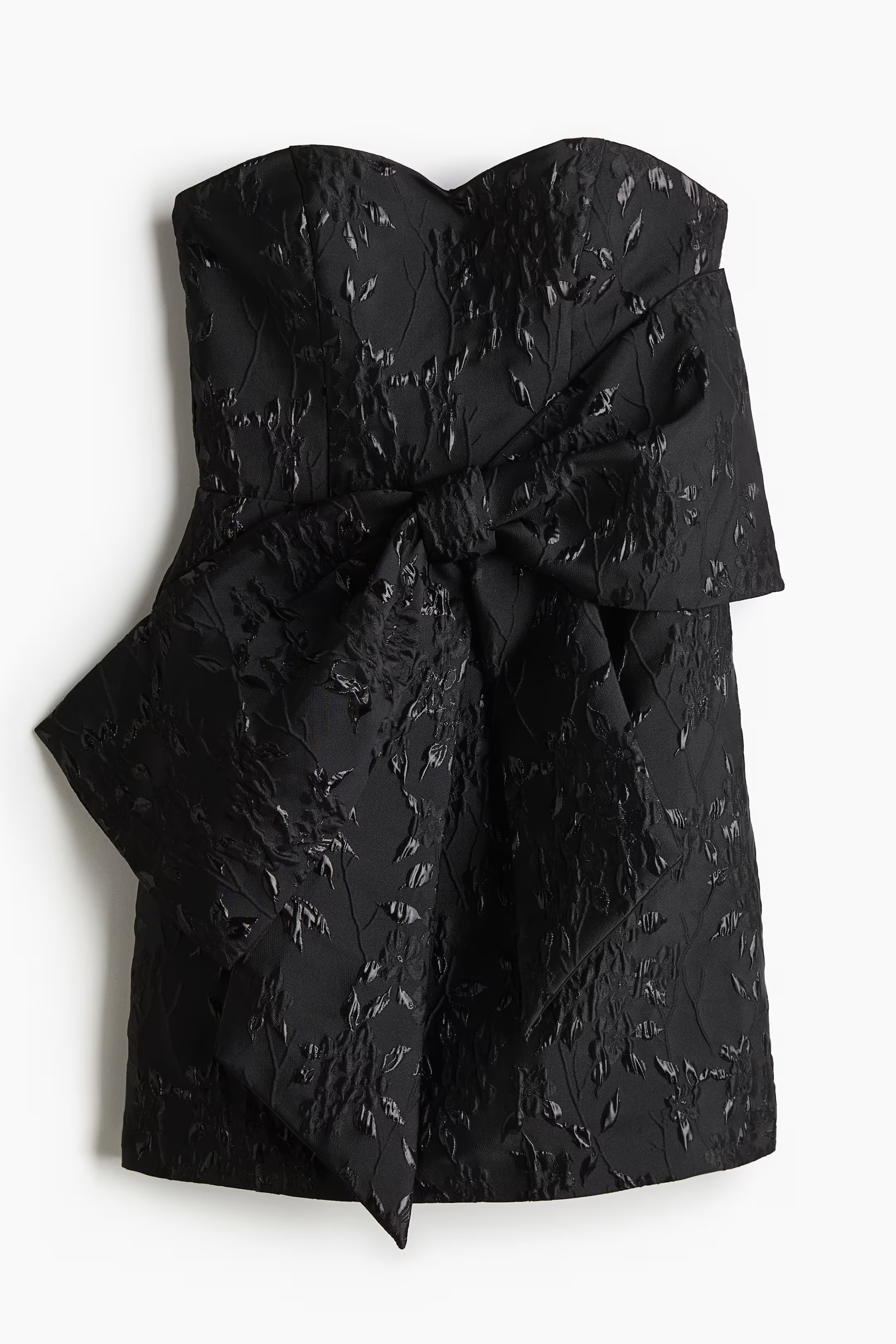 Jacquard-Weave Bow-Front Dress | H&M (US + CA)