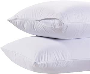 White Classic Zippered Style Pillow case Cover - Luxury Hotel Collection 200 Thread Count, Soft Q... | Amazon (US)