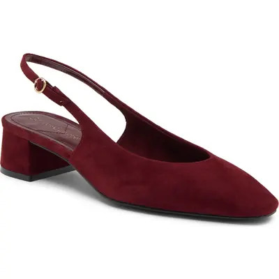 Jeffrey Campbell Laurie Leather Slingback Pump in Black Suede at Nordstrom, Size 8.5 | Nordstrom