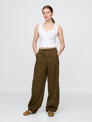 Mid Rise Barrel Parachute Pants | Gap (US)