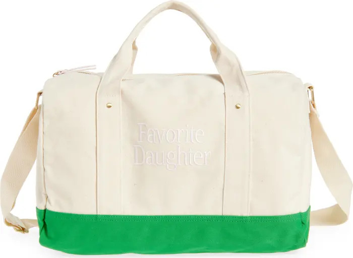 Favorite Daughter Logo Embroidered Canvas Duffle Bag | Nordstrom | Nordstrom