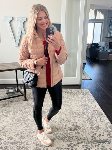 #ad Faux leather leggings from Walmart are awesome! I would recommend sizing down a size in them.
This packable coat is great and comes in a bunch of colors. True to size in a large.

#walmartfashion
#walmart

#LTKunder50 #LTKshoecrush #LTKtravel