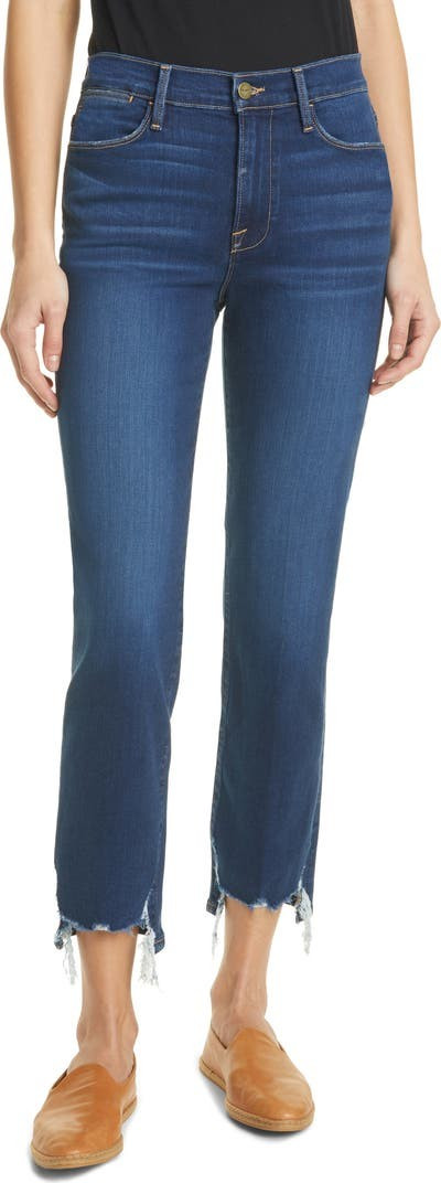 Le High Chewed Hem Ankle Straight Leg Jeans | Nordstrom