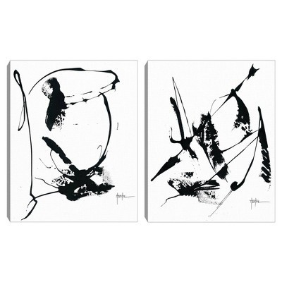 (Set of 2) 22" x 28" Memories 1 and 2 by Dan Houston Canvas Art Prints - Masterpiece Art Gallery: Vertical Abstract Wall Decor for Living Room | Target