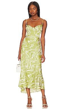 ASTR the Label Mabel Dress in Celery Floral from Revolve.com | Revolve Clothing (Global)