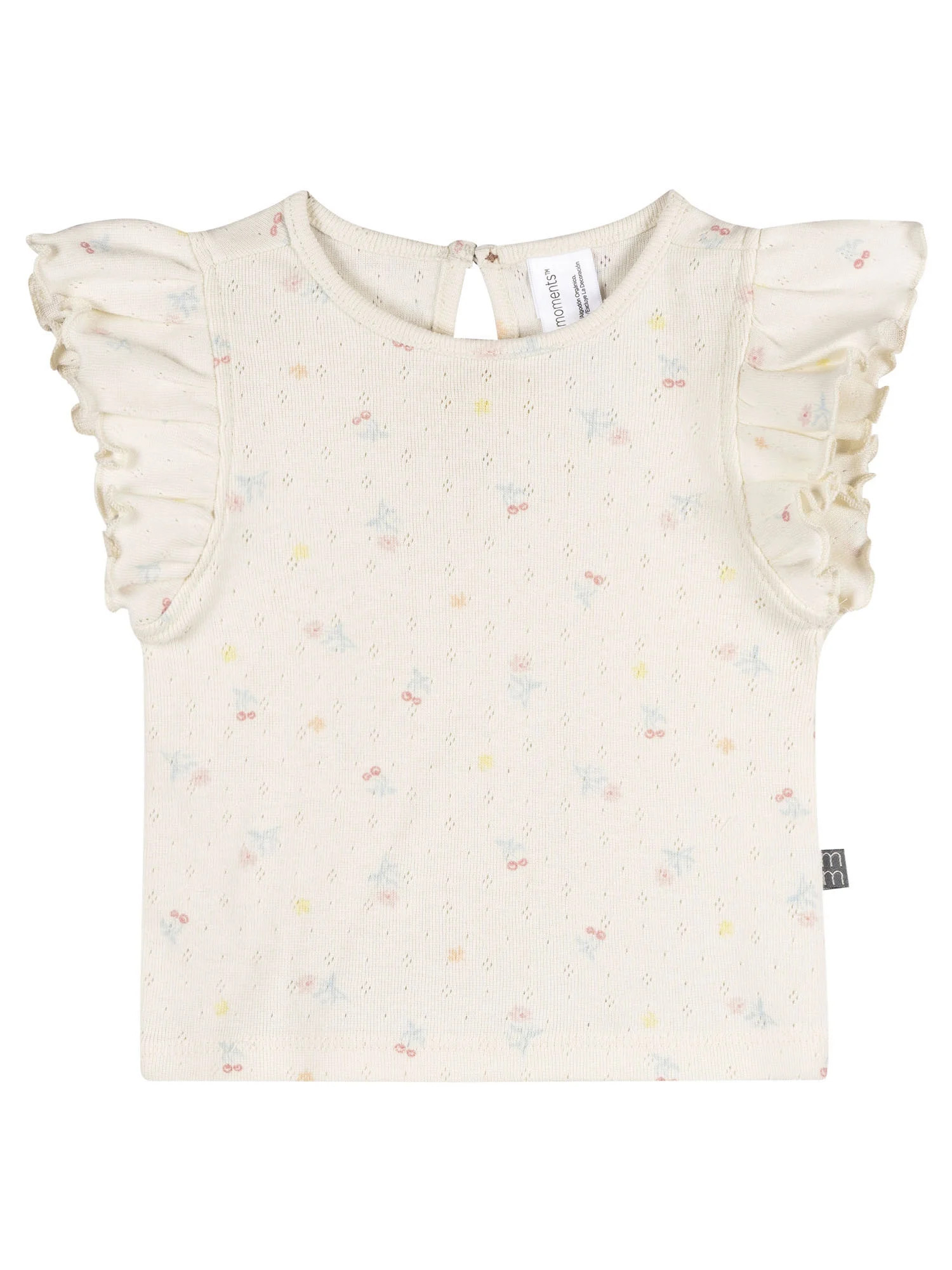 Modern Moments by Gerber Baby Girl Organic Flutter Sleeve Top, Sizes 0/3 Months - 24 Months | Walmart (US)