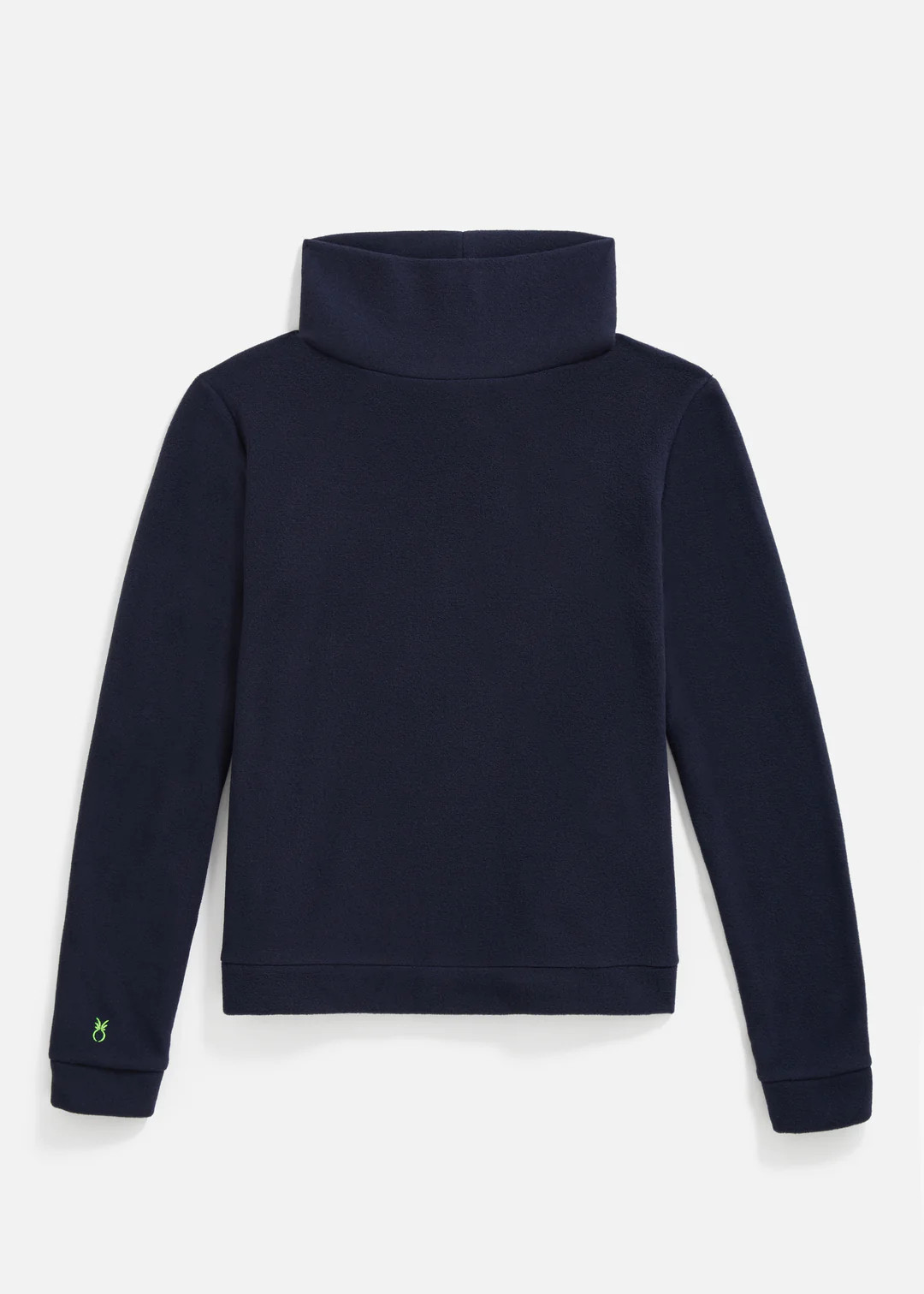 Park Slope Turtleneck in Vello Fleece (Navy) | Dudley Stephens