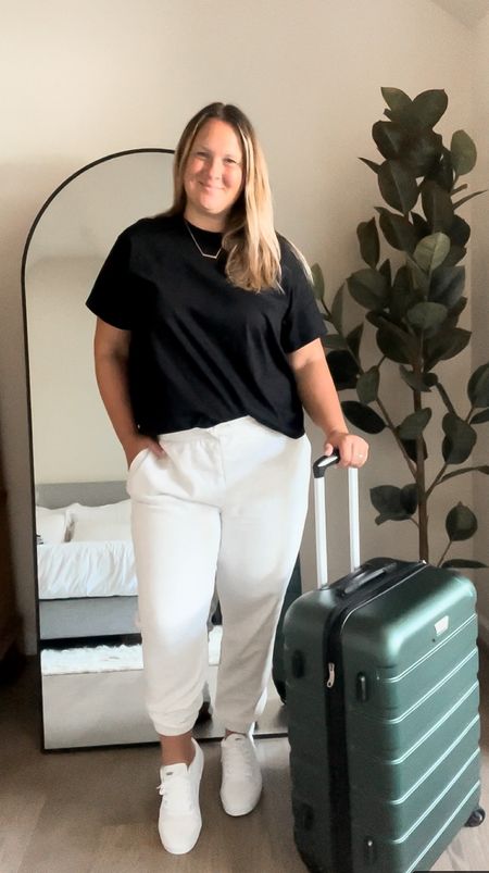 Rounding up my favorite travel must-haves that make packing easier and convenient. This durable suitcase set comes in a variety of colors making it easier to spot out your luggage at the airport. Comfortable high waisted joggers and oversized tee paired with cute fashion sneakers makes a stylish yet cozy travel outfit. 

#LTKfamily #LTKtravel #LTKFind