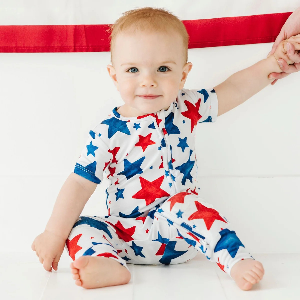 Chill The Fourth Out Short Sleeve Romper | Bums & Roses