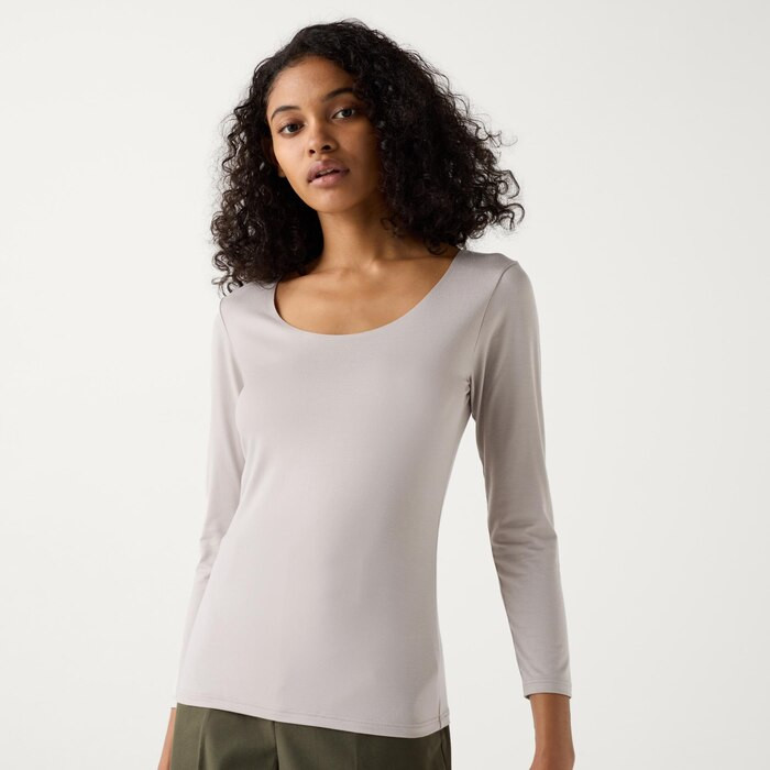 HEATTECH Scoop Neck Long-Sleeve T-Shirt | UNIQLO (US)