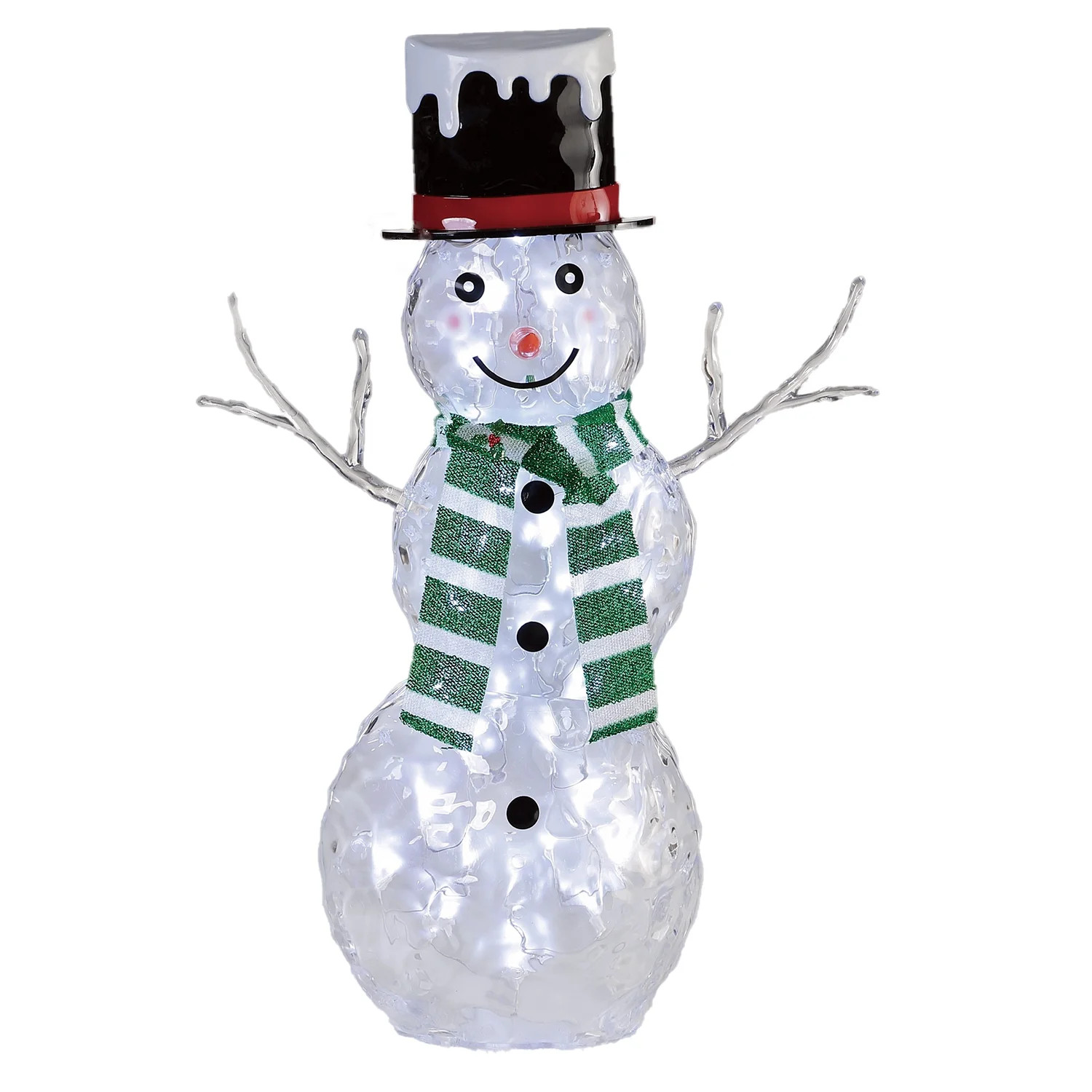 Light-Up Icy Snowman Indoor/Outdoor Christmas Decoration, Multicolor, 30", by Holiday Time | Walmart (US)