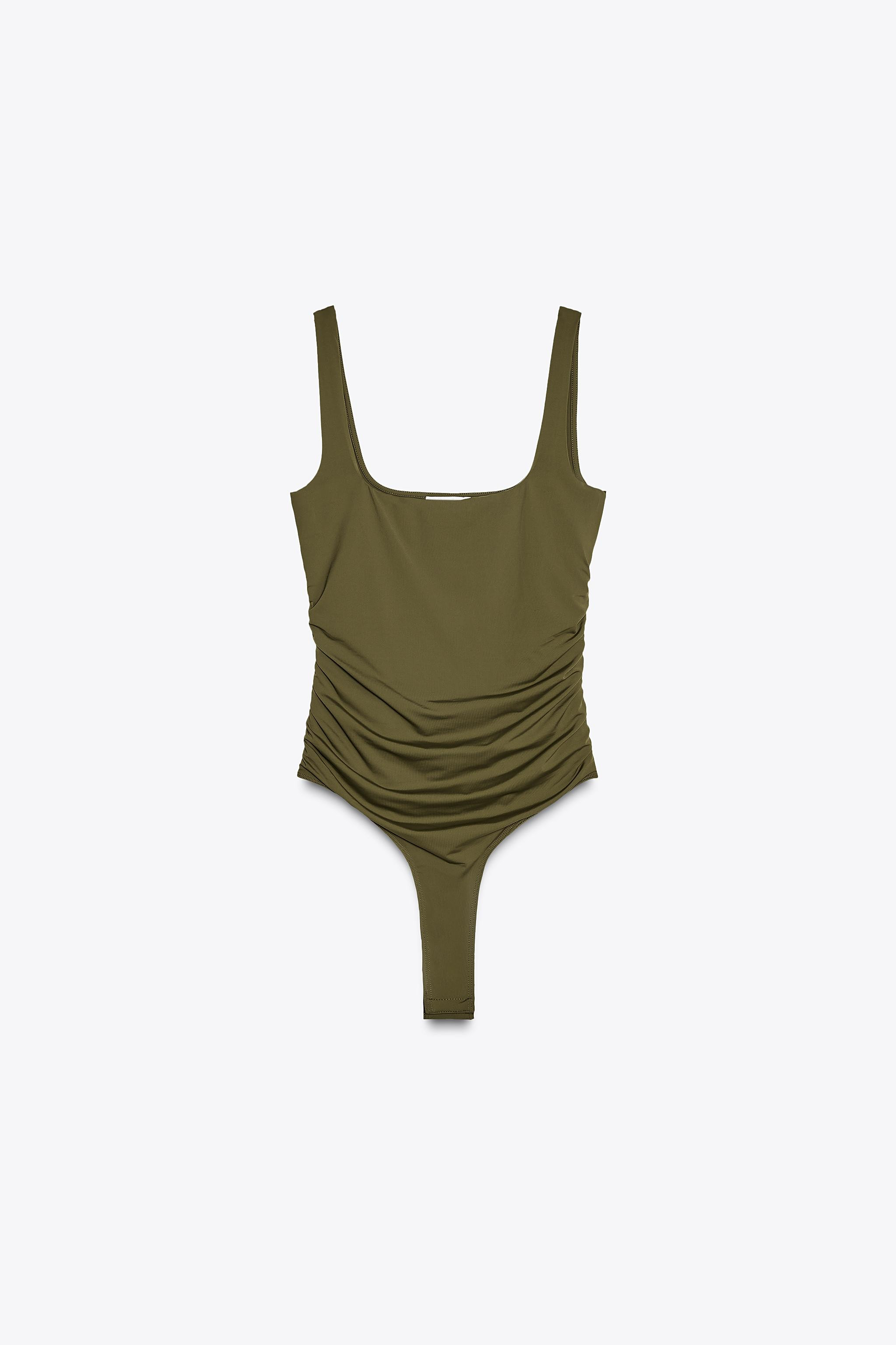 GATHERED POLYAMIDE BODYSUIT | Zara UK