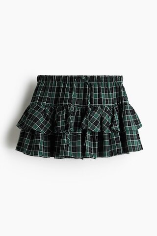 H & M - Tiered Drawstring Skirt - Green | H&M (US + CA)