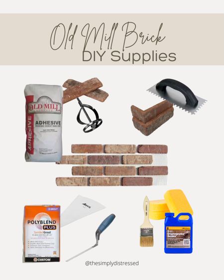Supplies needed to DIY with thin brick.
#diybrick

#LTKhome
