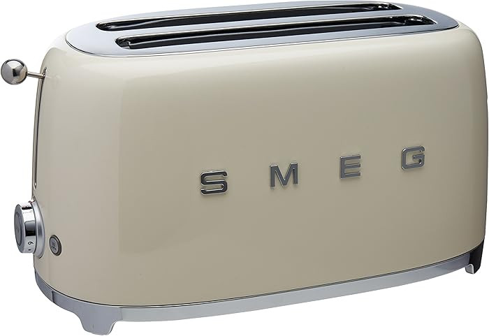 SMEG 4 Slice Toaster TSF02, Long Slot Toaster with Wide Slots for Bagels & Artisan Bread, Retro S... | Amazon (US)