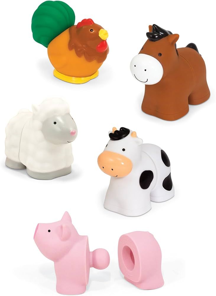 Melissa & Doug Pop Blocs Farm Animals Educational Baby Toy - 10 Linkable Pieces | Amazon (US)