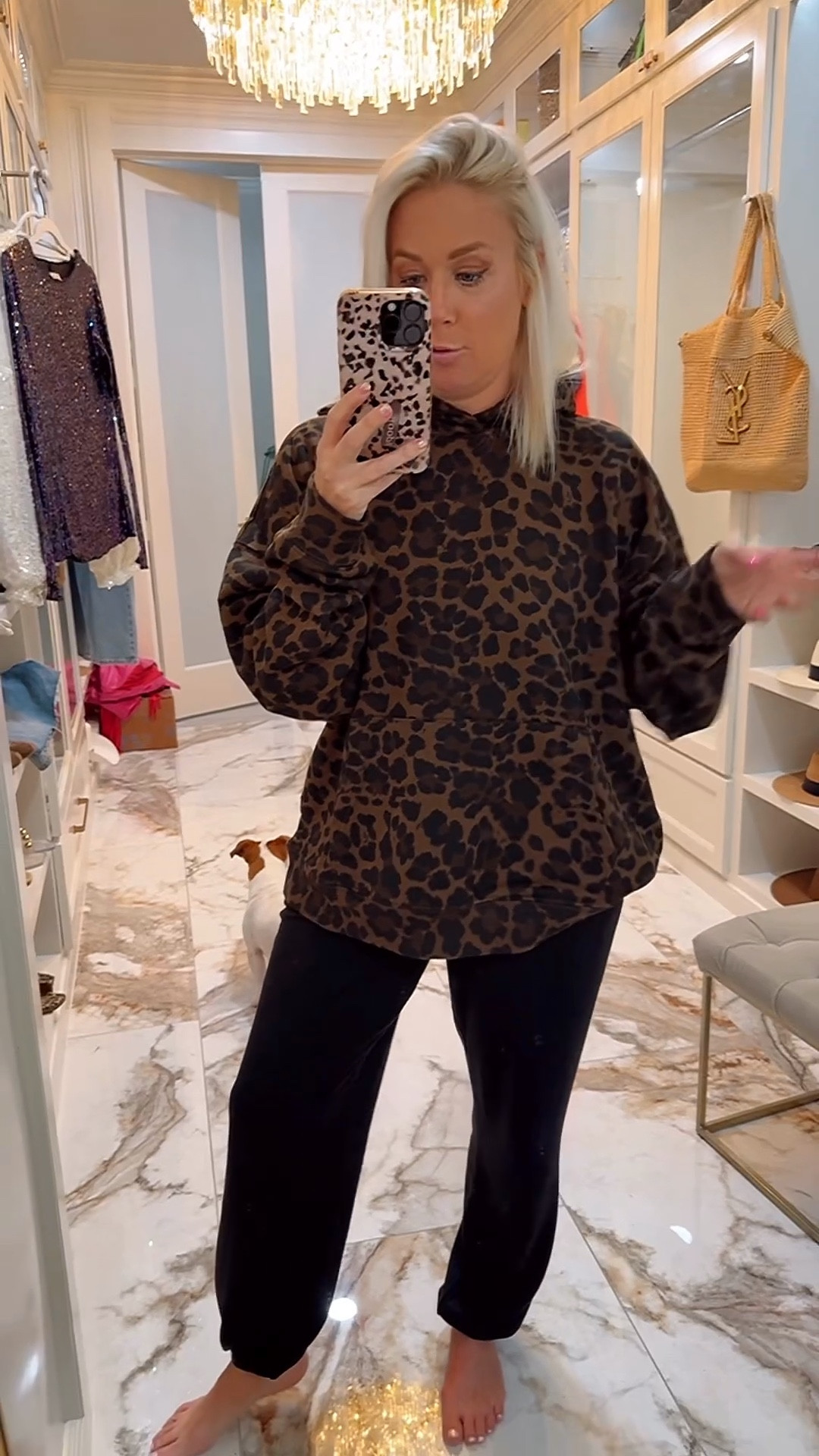 The comfiest loungewear under $20
Hoodie size large 
Pants size small 