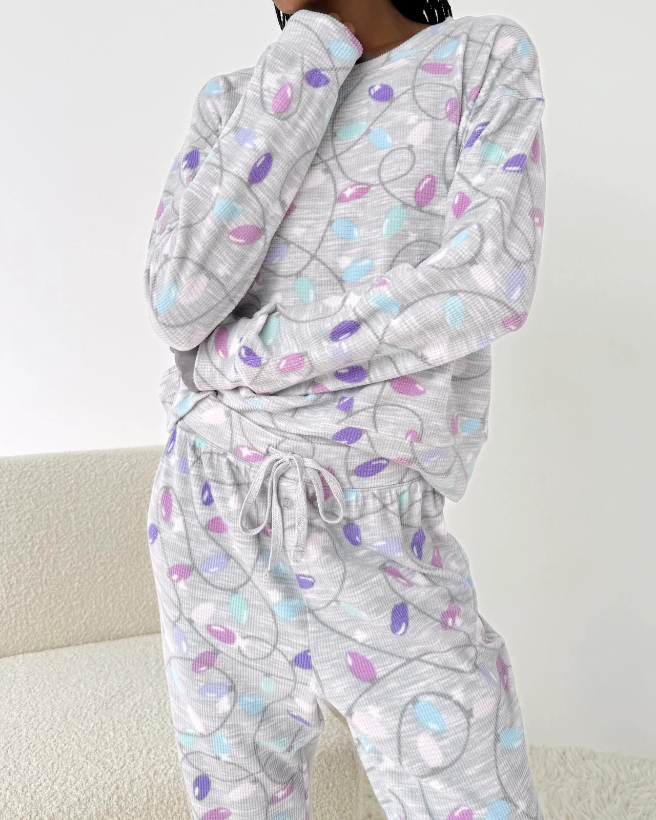 Holiday Lights Marna Waffle PJ Set | Splendid